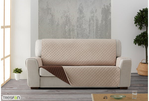 Funda Sofá Acolchada Reversible LLARBONA Laia Beige