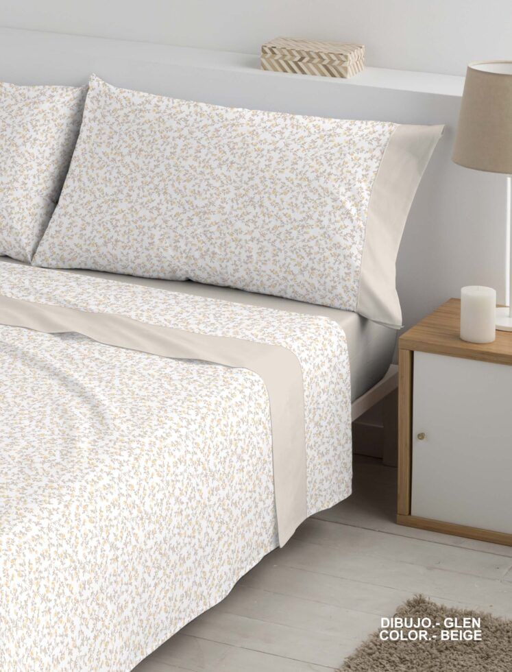 Parure de draps en tissu 241 Blanc/Gris BURRITO BLANCO
