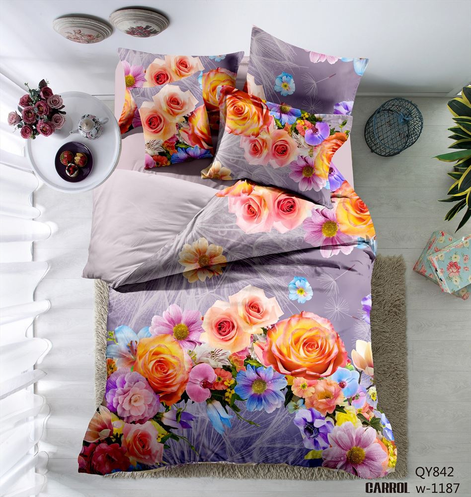 Housse de couette Roses 100% coton