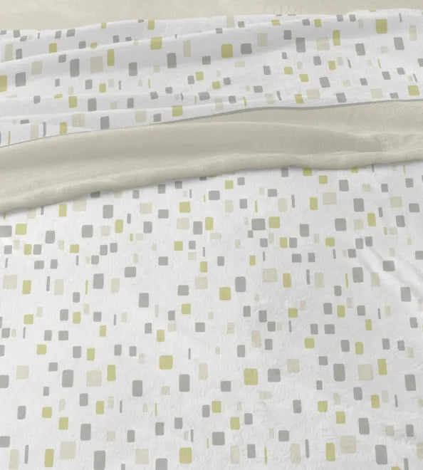 Sábana Coralina diseño geométrico colar verde 102 de Burrito Blanco