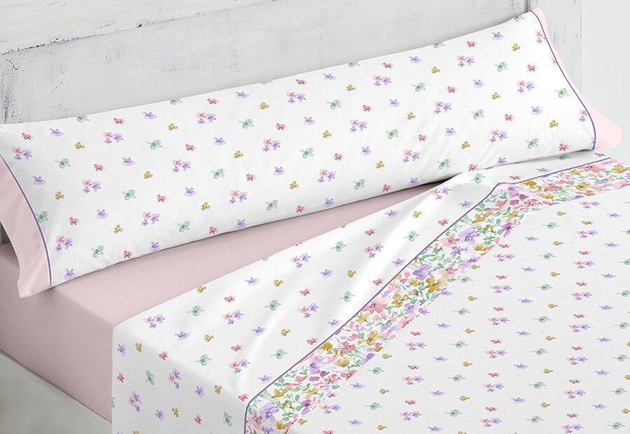 Juego de sábanas Estampada PLATINIUM Estela rosa