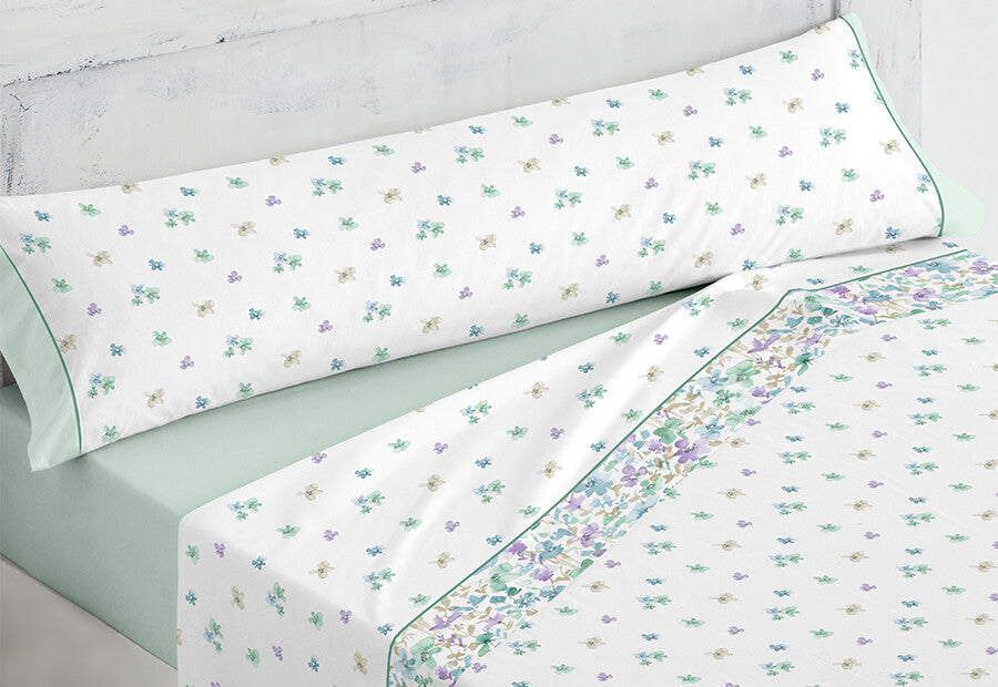 Juego de sábanas Estampada PLATINIUM Estela verde
