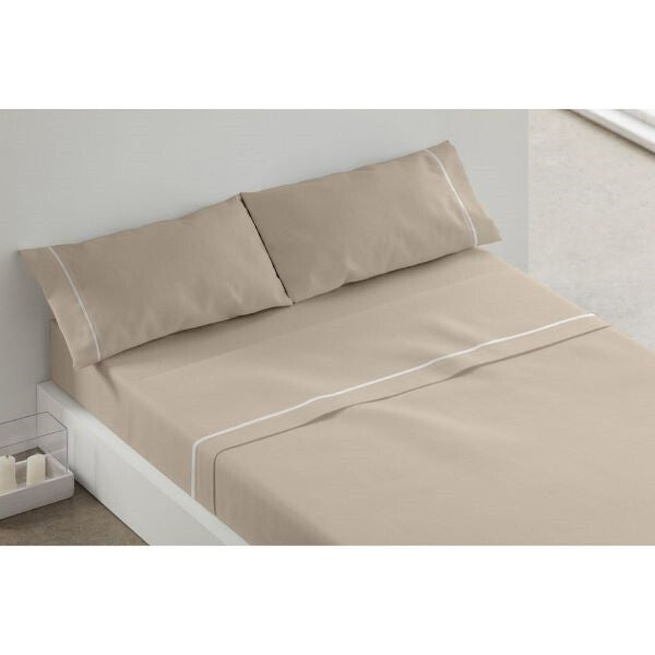 Parure de draps tissu 241 beige burrito blanc
