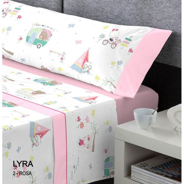 KABELY KIDS PINK LYRA FABRIC SHEET SET