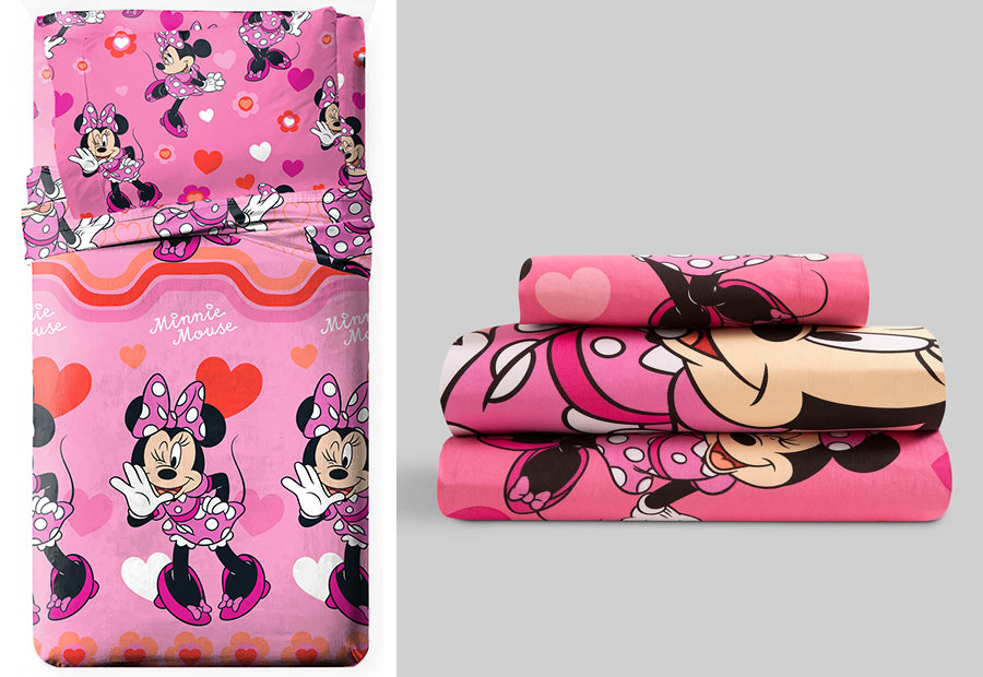 Juego Sábana 3 Piezas DISNEY Licencia MINNIE