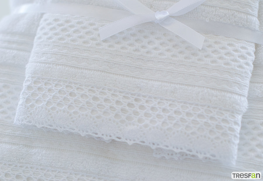 Ensemble de serviettes 3 pièces PT Jacquard Coton Nest Lace
