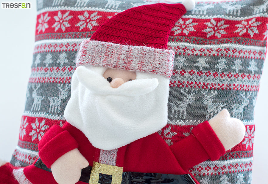 Funda Cojín 45x45 Navidad MC Formas Papa Noel patas