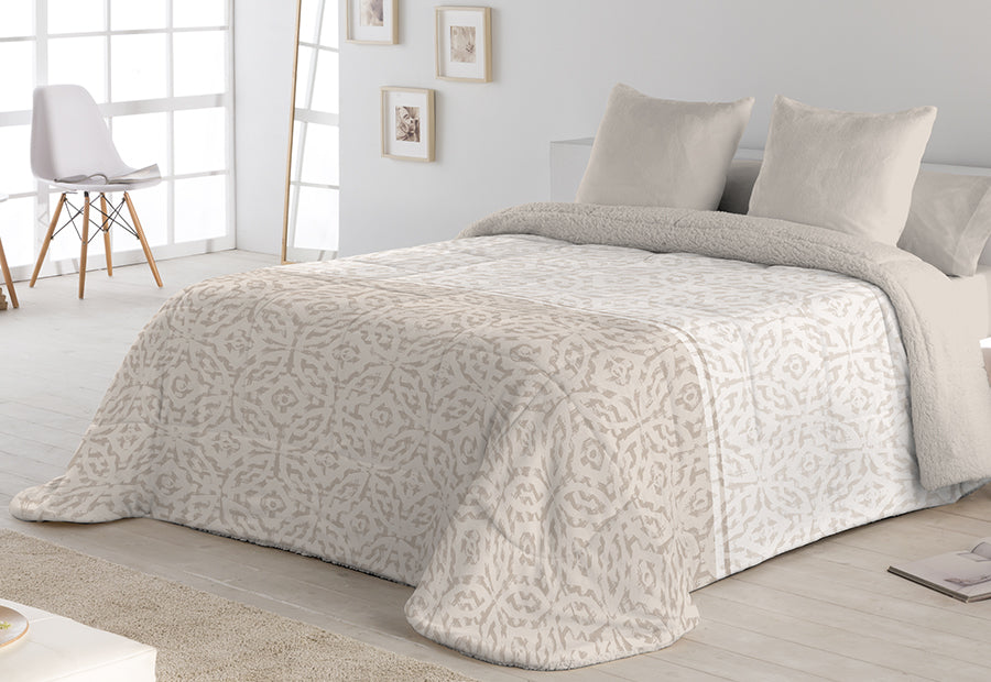 Edredón Comforter Sedalina Estampada+Sherpa POLO POLO Pat beige