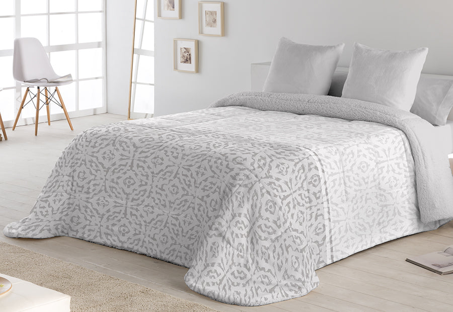 Edredón Comforter Sedalina Estampada+Sherpa POLO POLO Pat gris