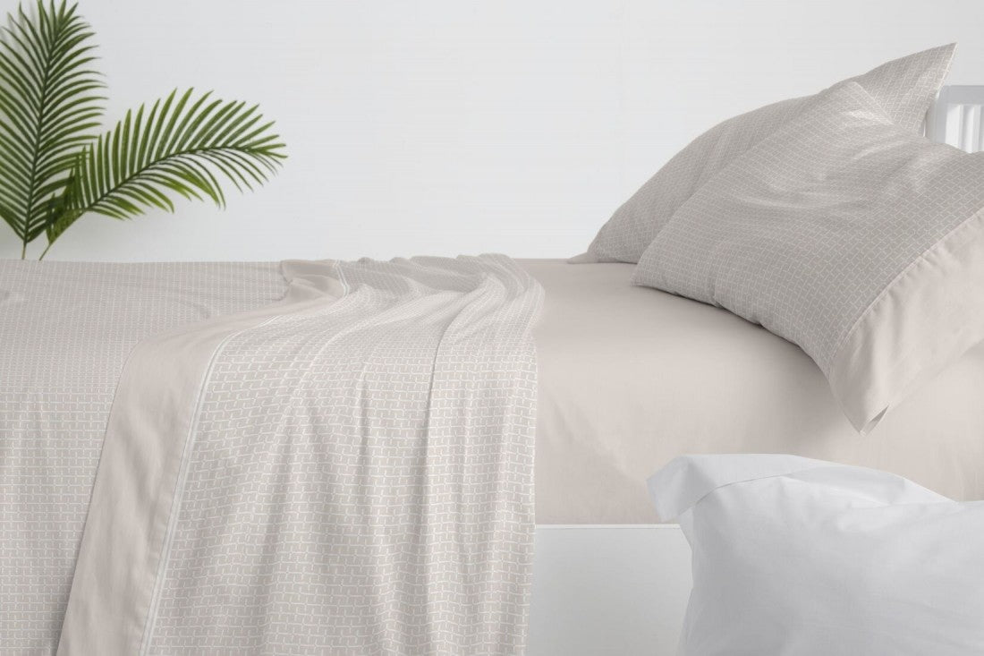 Ensemble de draps Burrito Blanco 540 en bleu, avoine et olive