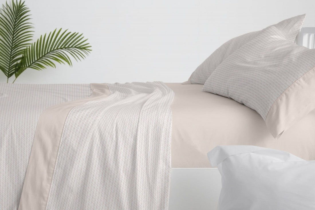 Ensemble de draps 541 Burrito Blanco aux couleurs pierre, sable et aquarelle