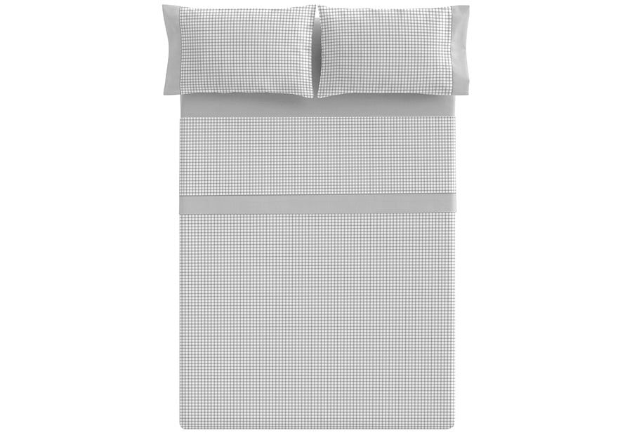 CLARA VIDAL Parure de draps Siero Vichy gris