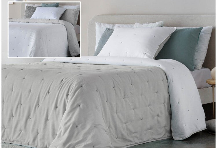 Couette double face FUNDECO Polare Grise Couette nordique