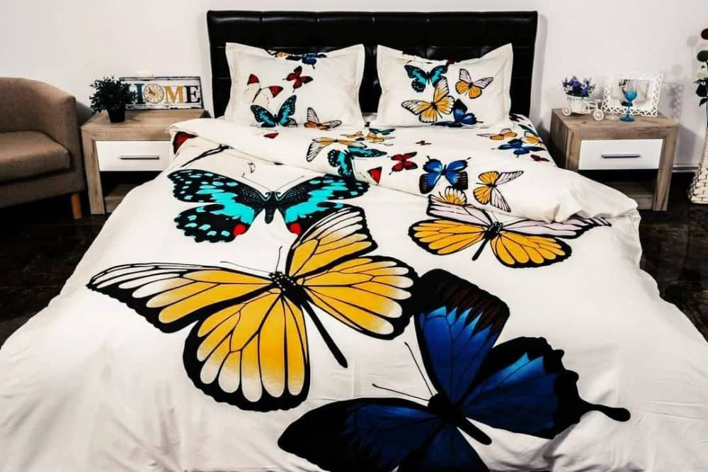 Housse de couette papillon 4 pièces