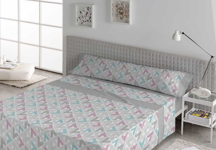 Parure de draps en tissu KARAMELO GREY ANTIA