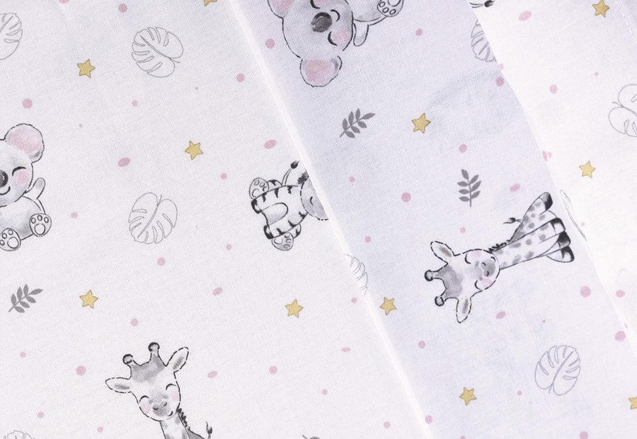 INTERBABY - Sábana Algodón+Chupetero Koala 03314 Cuna en color rosa y azul