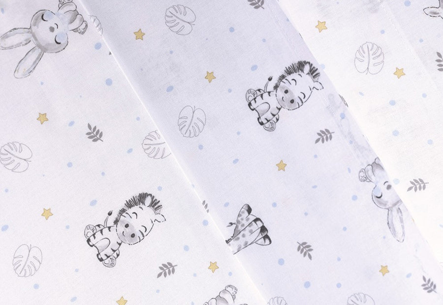 INTERBABY - Sábana Algodón+Chupetero Koala 03314 Cuna en color rosa y azul