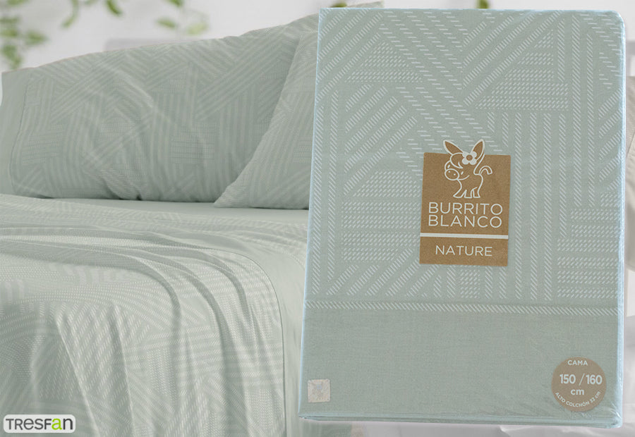 Fabric Sheet Set 241 White/Grey BURRITO BLANCO