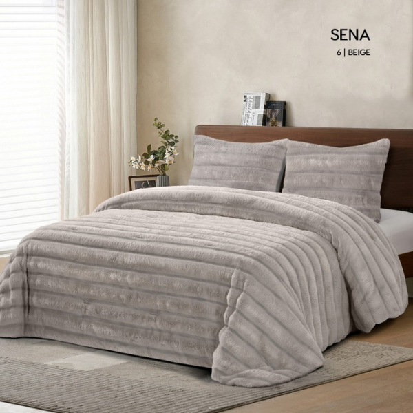 Edredón  sherpa modelo SENA de  Catotex color beige 730gr