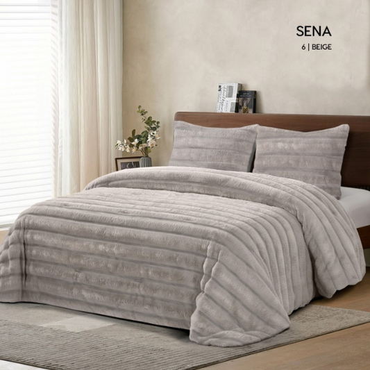 Edredón  sherpa modelo SENA de  Catotex color beige 730gr