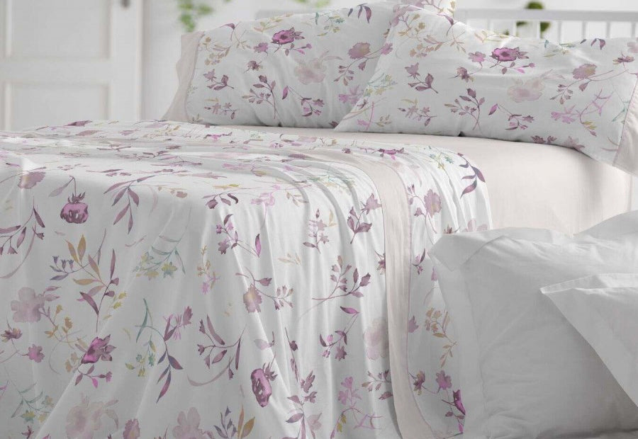 Parure de draps en tissu 241 Blanc/Gris BURRITO BLANCO