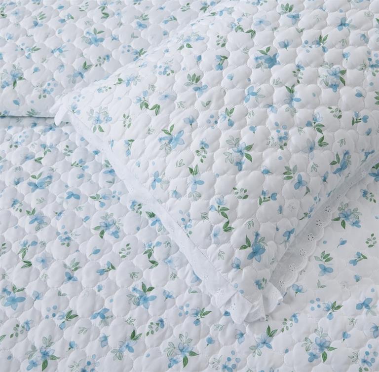 Colcha Bouti Cosida Puntilla CLARA VIDAL Viana azul