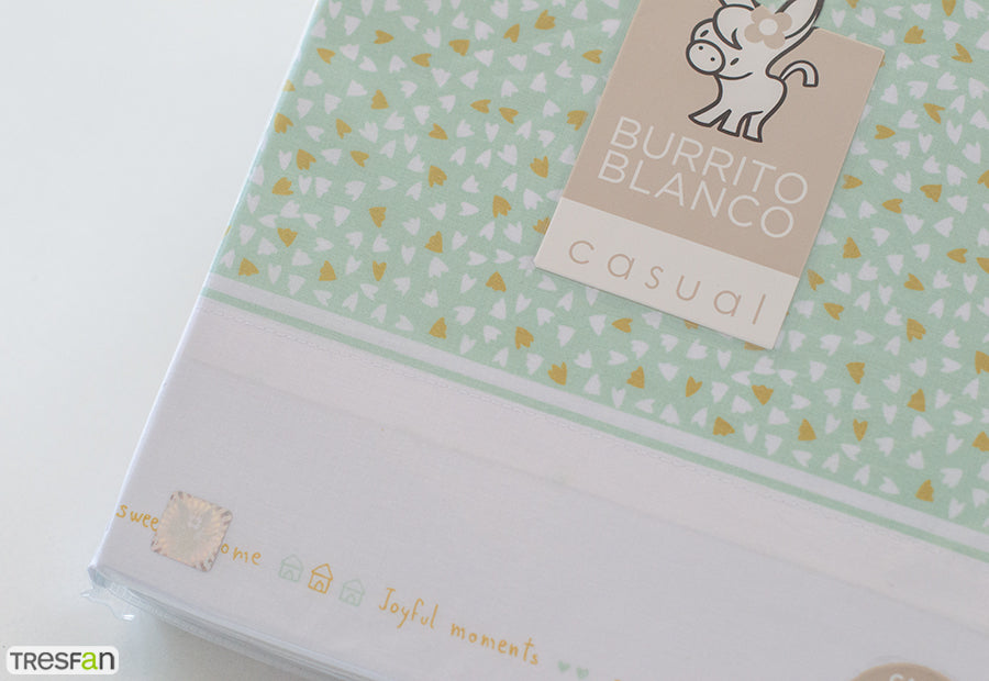 Fabric Sheet Set 241 White/Grey BURRITO BLANCO