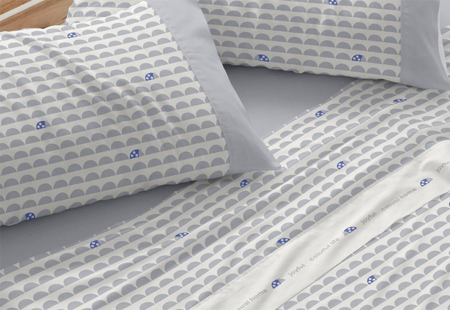 Parure de draps en tissu 241 Blanc/Gris BURRITO BLANCO