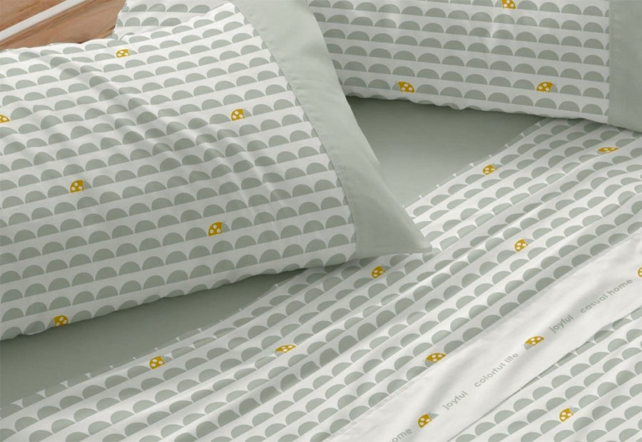 Parure de draps en tissu 241 Blanc/Gris BURRITO BLANCO