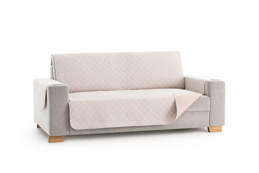 Reversible Quilted Couch Cover Blue BELMARTI