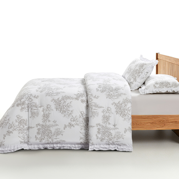 Colcha de invierno - edredón estampado con volante 400gr ROWEL Clara Vidal