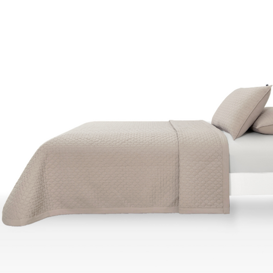 Colcha Beige Cosida Stone Wash CLARA VIDAL Salerno