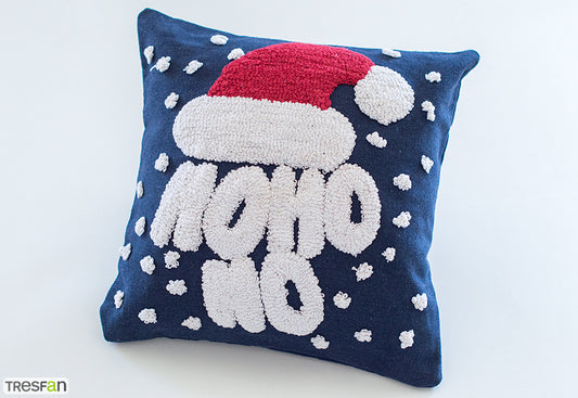 Funda Cojín 45x45 Navidad MC Ho Ho Ho Gorro