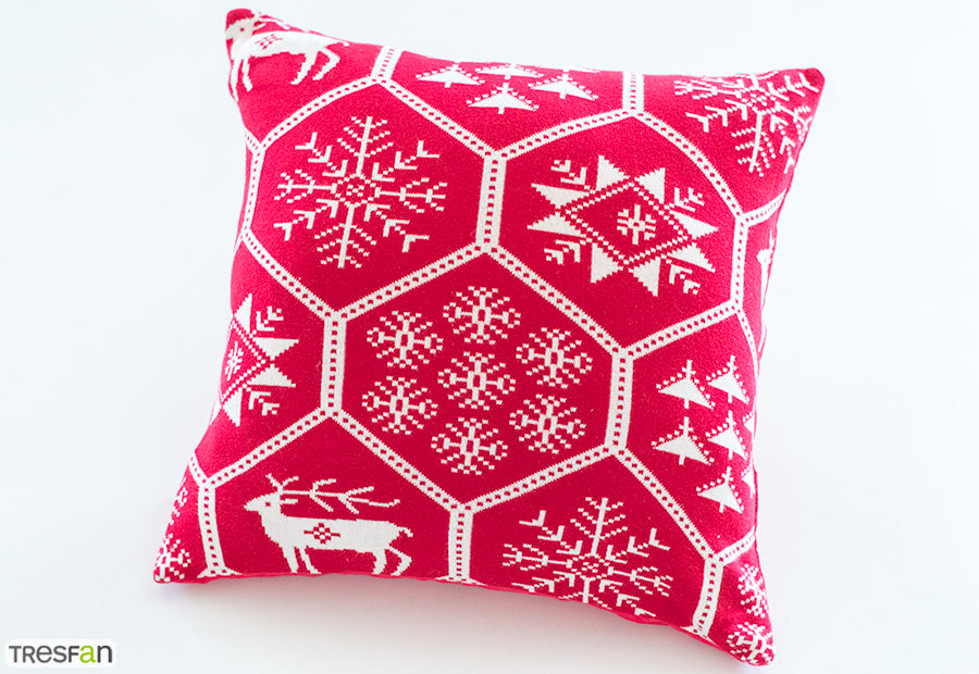 Funda Cojín 45x45 Navidad MC Jaipur Reno-Nieve