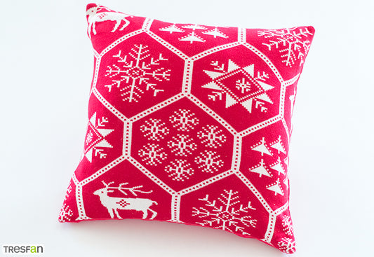 Funda Cojín 45x45 Navidad MC Jaipur Reno-Nieve