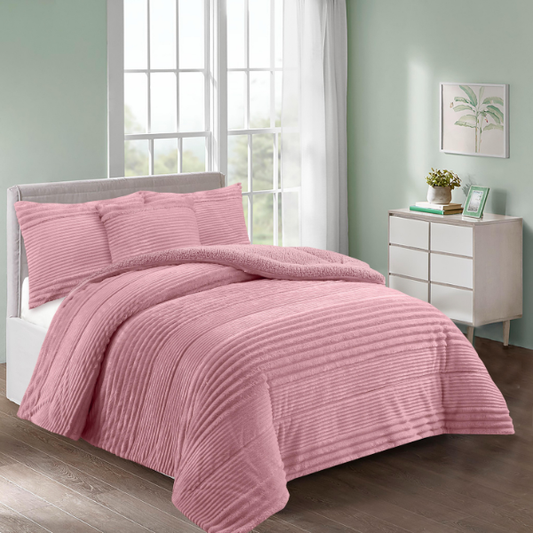 Edredón sherpa color violeta INVERNALIA dMateo 650 gr