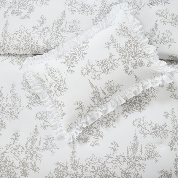 Colcha de invierno - edredón estampado con volante 400gr ROWEL Clara Vidal