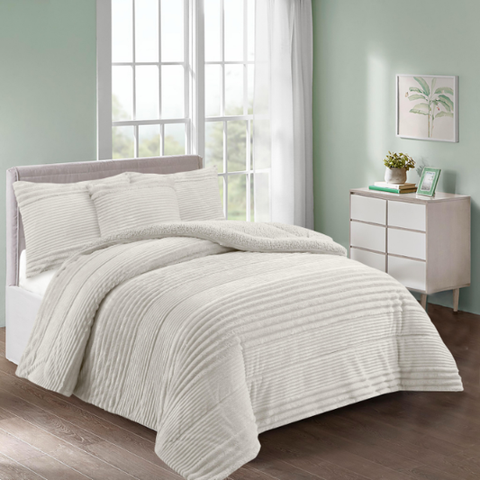 Edredón sherpa color marfil INVERNALIA dMateo 650 gr