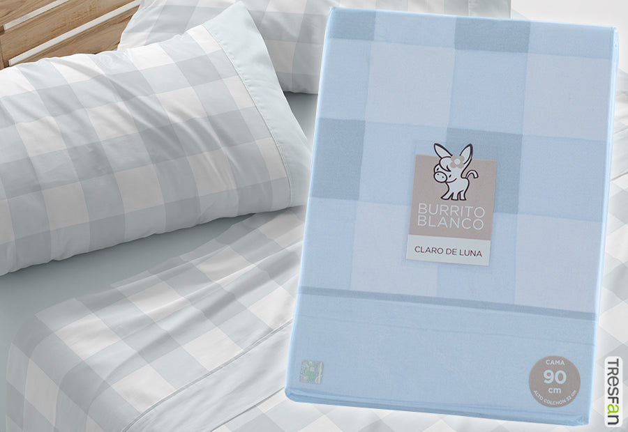 Fabric Sheet Set 241 White/Grey BURRITO BLANCO