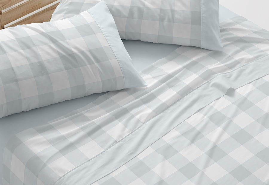 Fabric Sheet Set 241 White/Grey BURRITO BLANCO