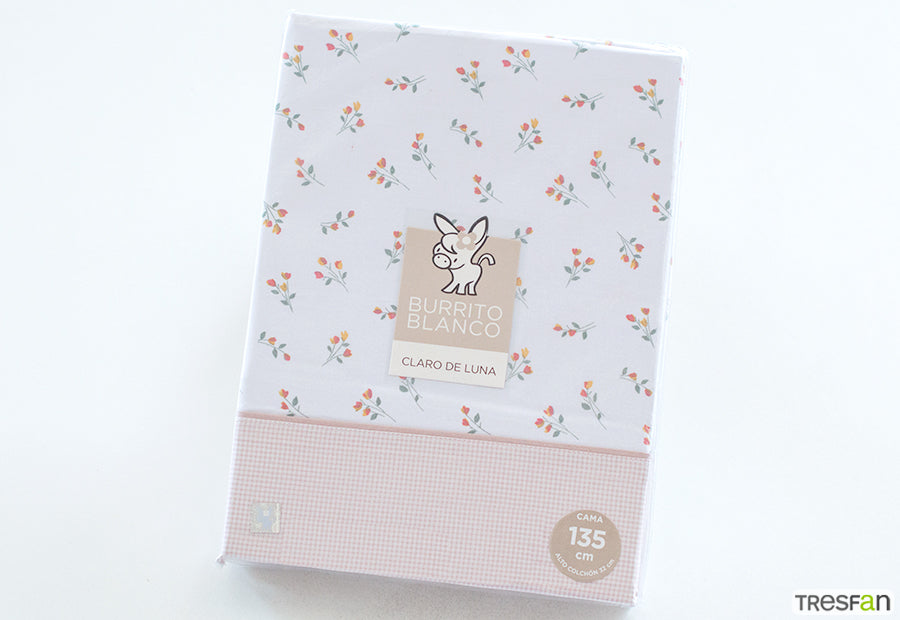 Parure de draps en tissu 241 Blanc/Gris BURRITO BLANCO