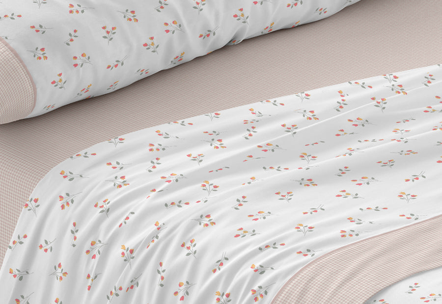 Parure de draps en tissu 241 Blanc/Gris BURRITO BLANCO