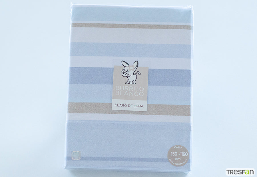 Fabric Sheet Set 241 White/Grey BURRITO BLANCO