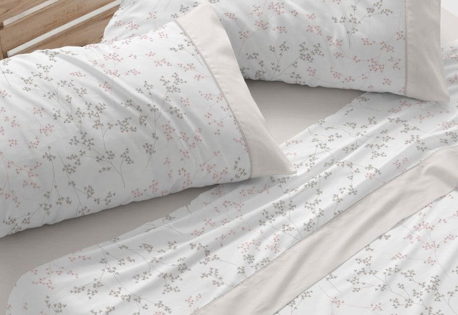 Parure de draps en tissu 241 Blanc/Gris BURRITO BLANCO