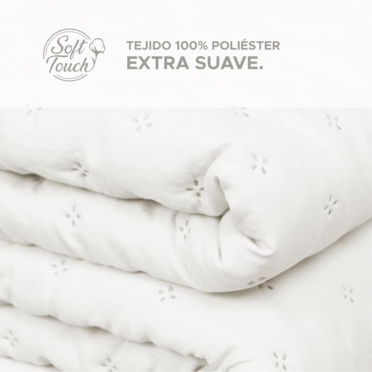 Colcha blanca Victorio & Lucchino modelo Marina con Volante