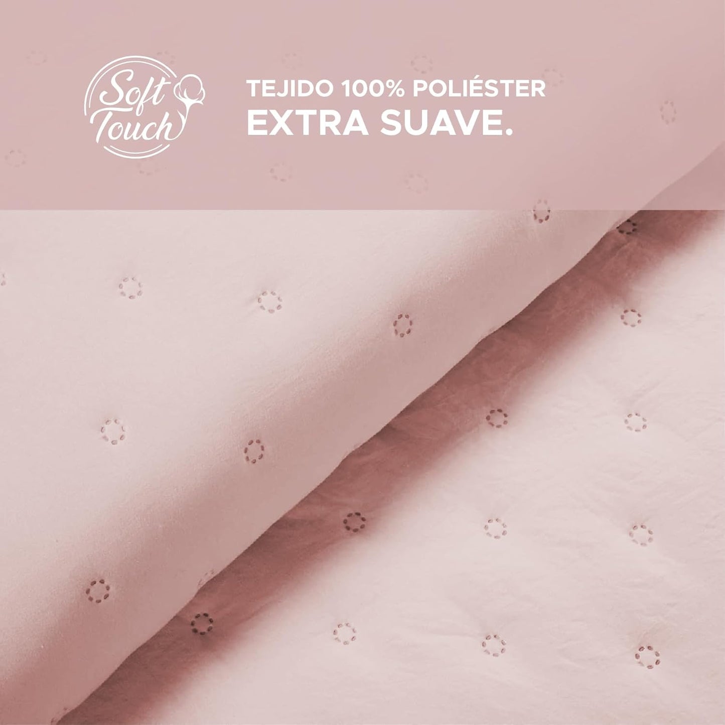 Colcha rosa Victorio & Lucchino modelo Amara con Volante