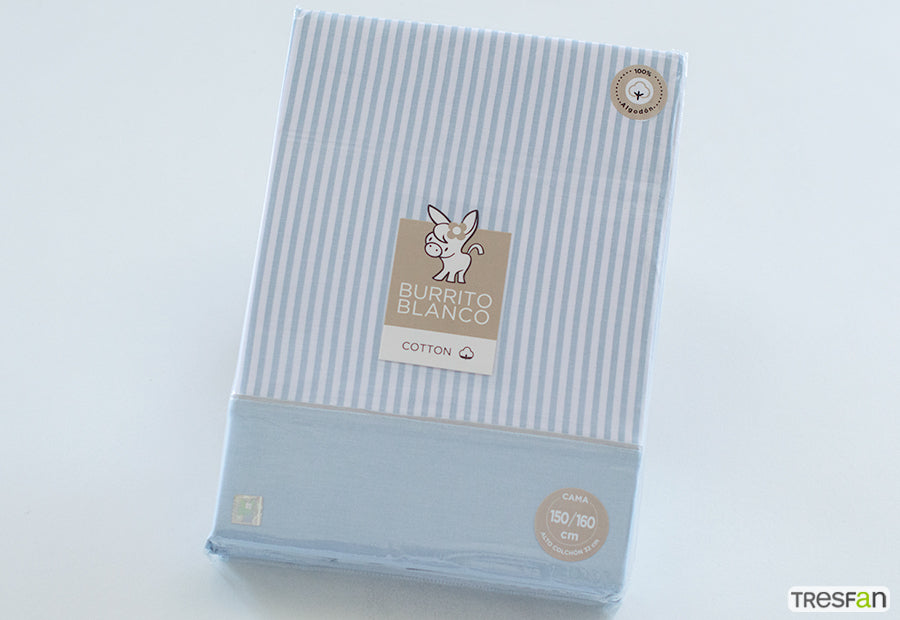 Fabric Sheet Set 241 White/Grey BURRITO BLANCO