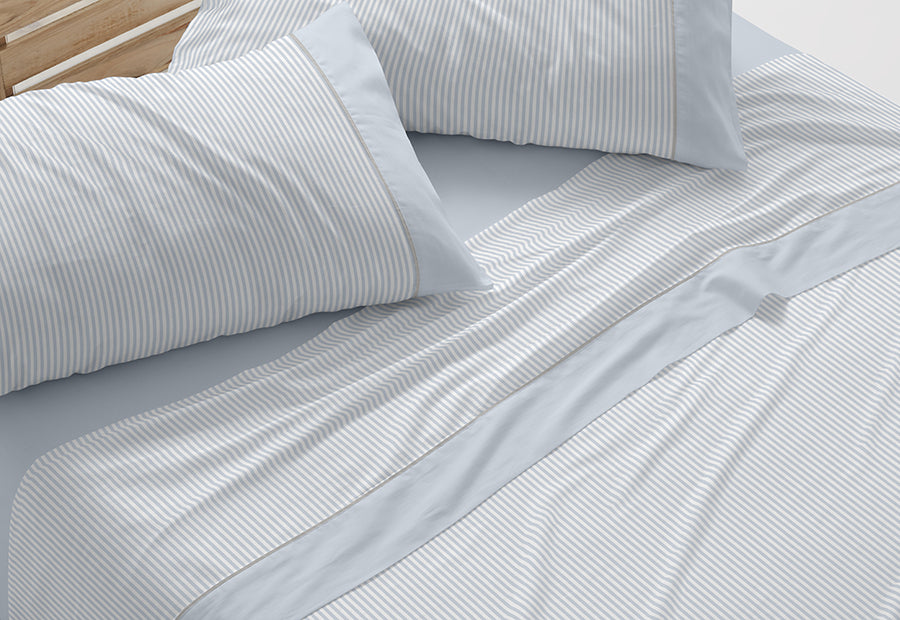 Fabric Sheet Set 241 White/Grey BURRITO BLANCO