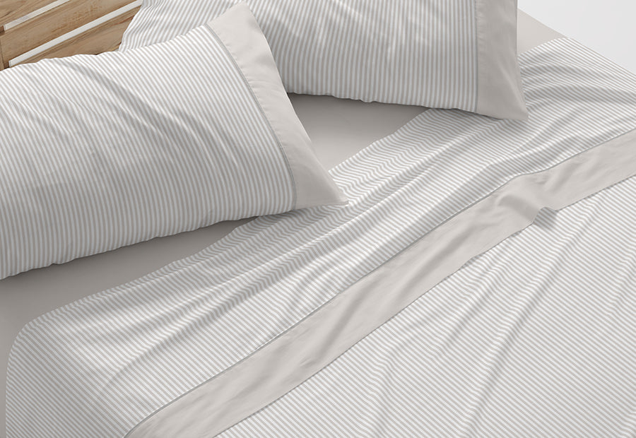 Fabric Sheet Set 241 White/Grey BURRITO BLANCO