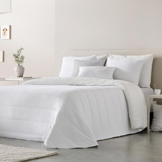 Edredón comforter Sherpa Hermes Blanco Fundeco